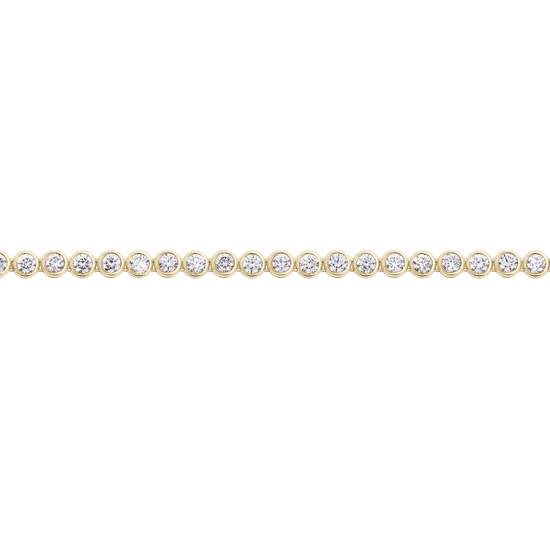 Diamond Bezel Tennis Necklace in 18ct Yellow Gold