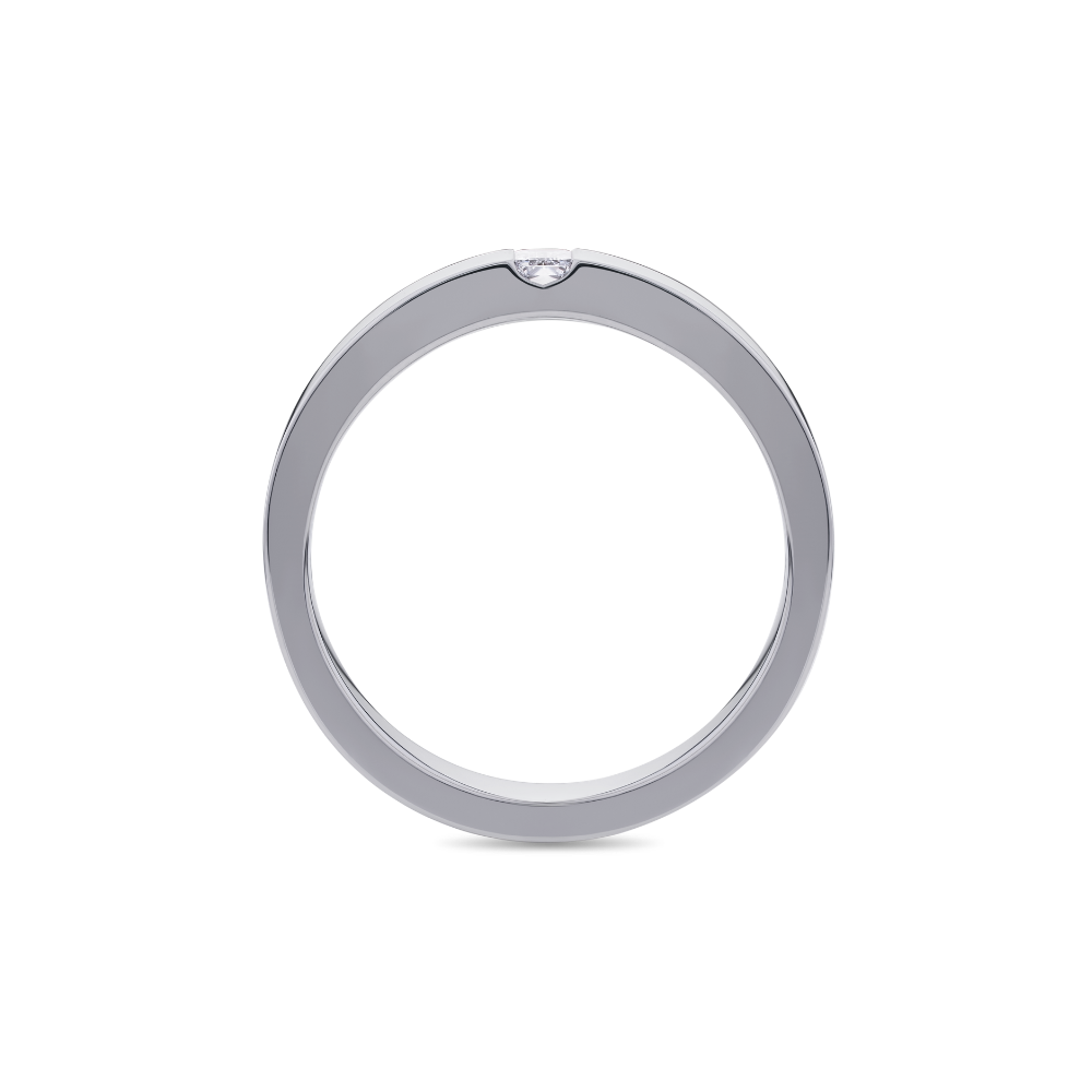 Mens Diamond Signet Ring in Platinum