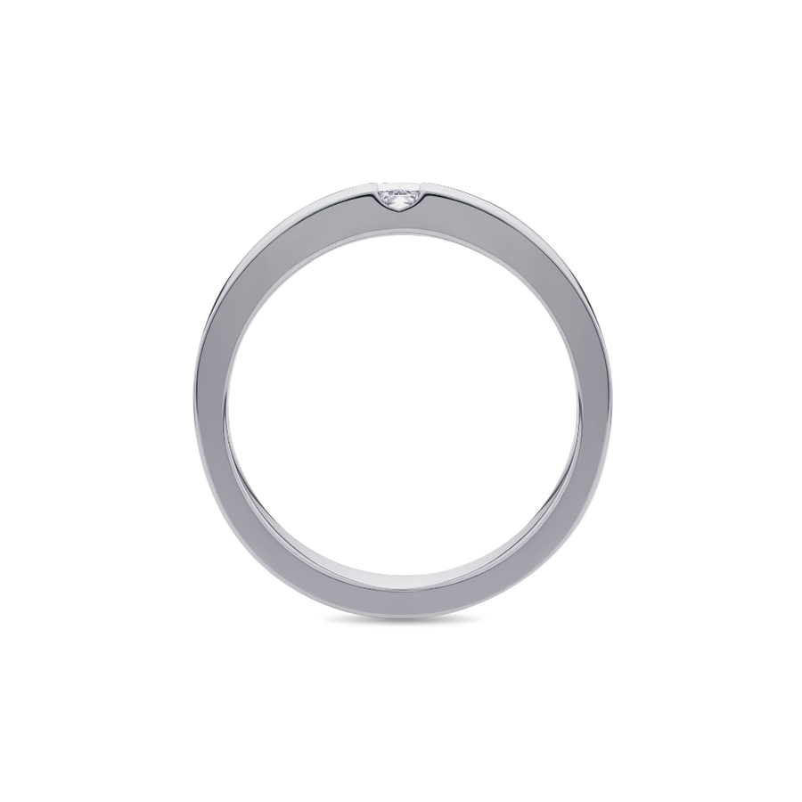 Mens Diamond Signet Ring in Platinum