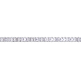 Emerald Cut Diamond Tennis Necklace in 18ct White Gold