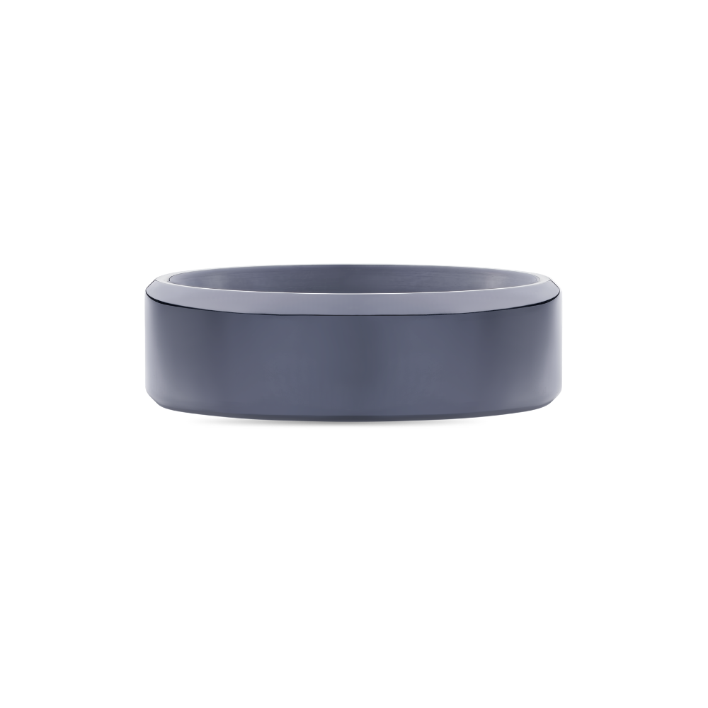 Black Zirconium Mens Wedding Band