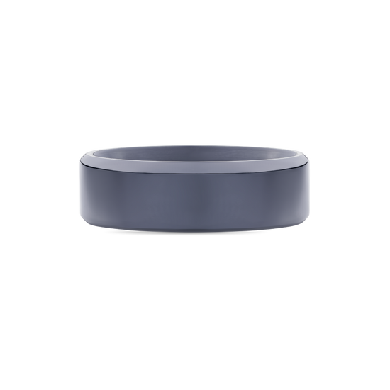 Black Zirconium Mens Wedding Band