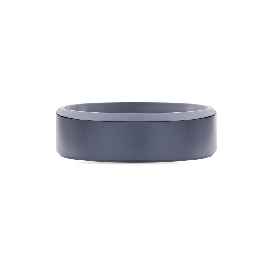 Black Zirconium Mens Wedding Band