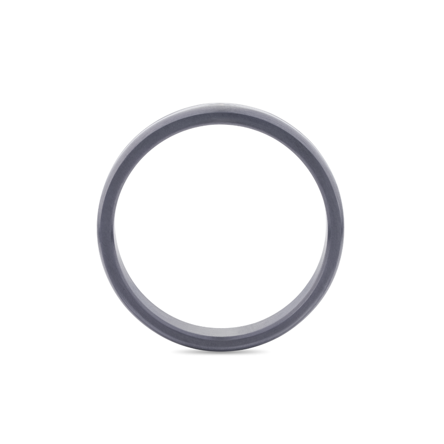 Black Zirconium Mens Wedding Band