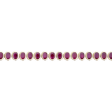 Bezel Set Ruby Tennis Bracelet in 18ct Yellow Gold