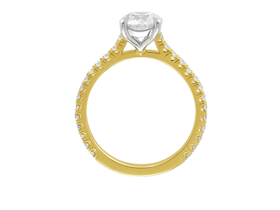 1ct Round Brilliant Cut Diamond Engagement Ring in 18ct Gold