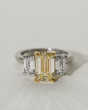 Light Fancy Yellow Trilogy Engagement Ring