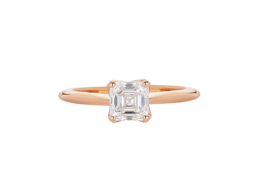 A.G square emerald asscher cut diamond