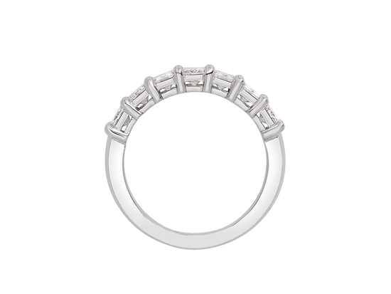 2ct Long Radiant Cut Diamond Eternity Band in 18ct White Gold
