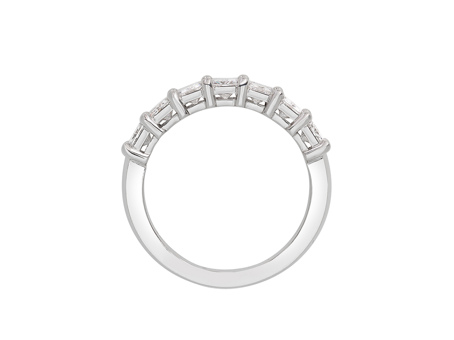 2ct Long Radiant Cut Diamond Eternity Band in 18ct White Gold