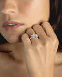 AG.29 | Oval Cut Diamond Trilogy Engagement Ring