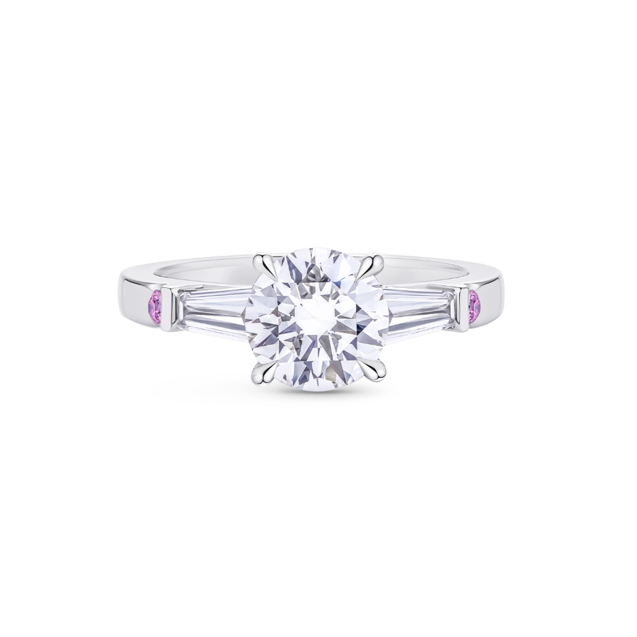 1.51ct Round Brilliant Diamond Three-Stone Ring in Platinum