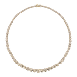 45.17ct Champagne Diamond Graduated Tennis Necklace