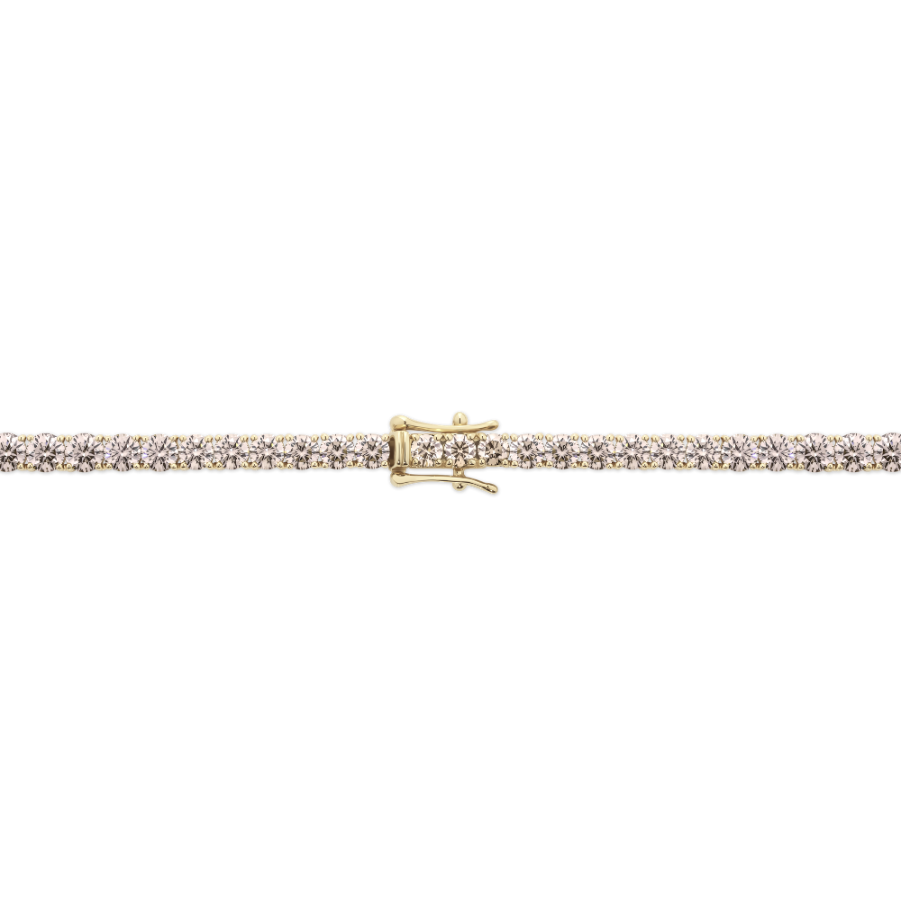 45.17ct Champagne Diamond Graduated Tennis Necklace