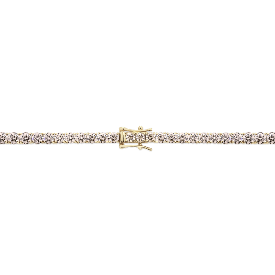 45.17ct Champagne Diamond Graduated Tennis Necklace