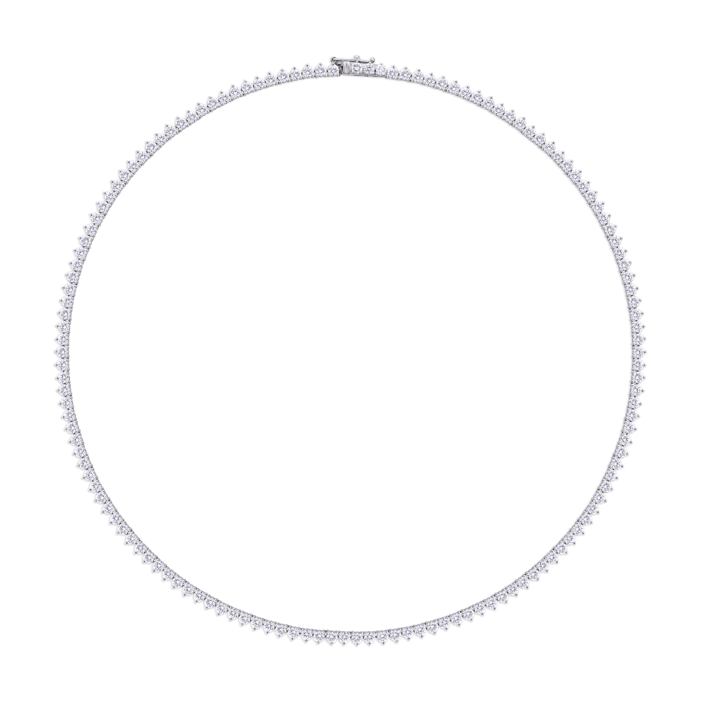 11.09ct Diamond Tennis Necklace in 18ct White Gold