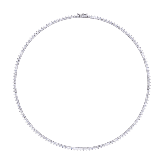 11.09ct Diamond Tennis Necklace in 18ct White Gold