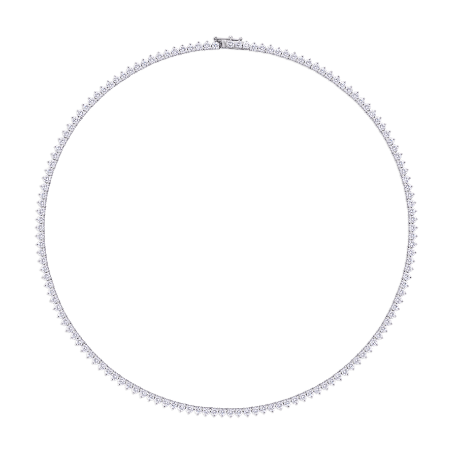 11.09ct Diamond Tennis Necklace in 18ct White Gold