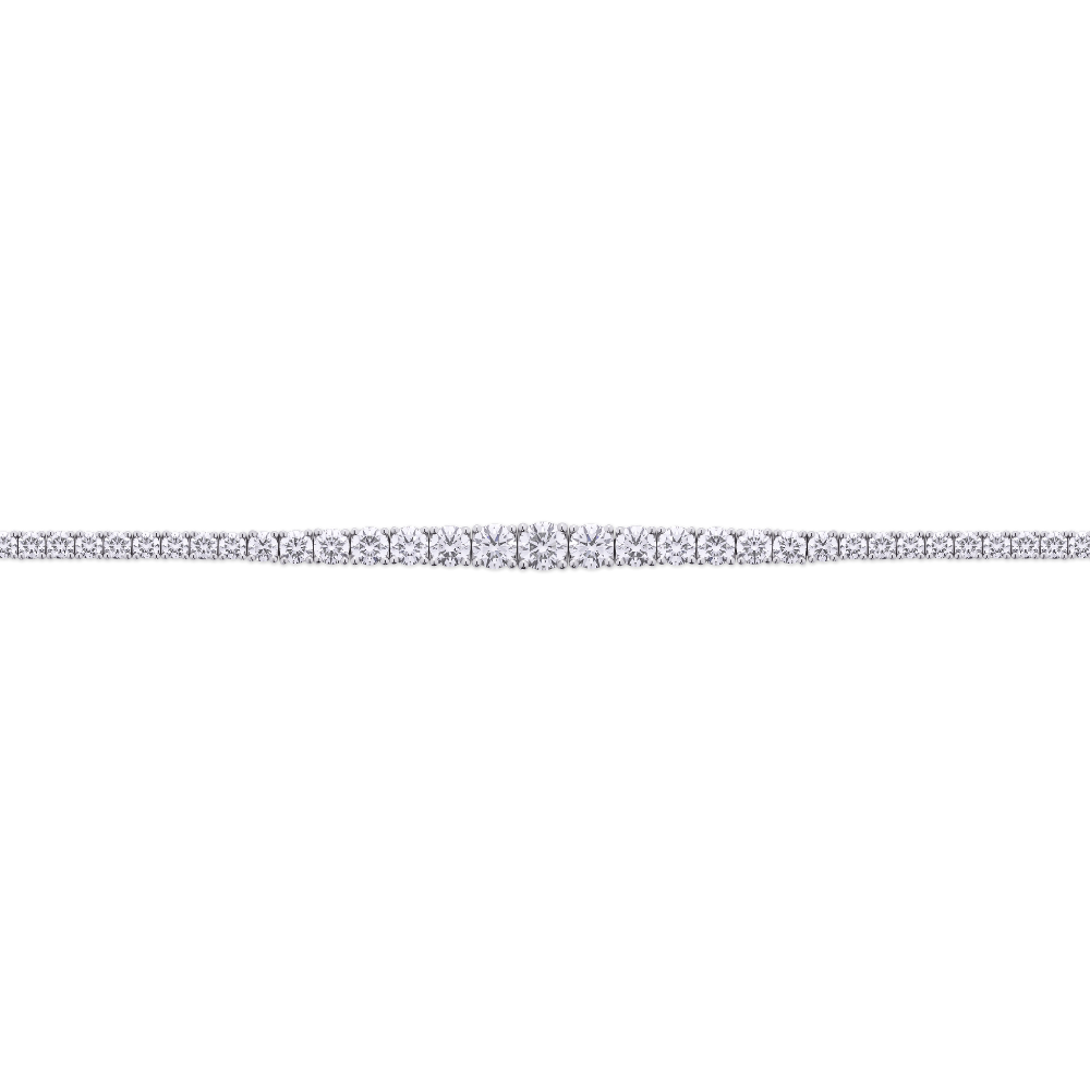 6.73ct Graduated Diamond Tennis Necklace in 18ct Gold