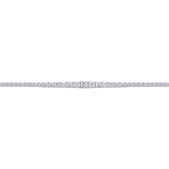 6.73ct Graduated Diamond Tennis Necklace in 18ct Gold
