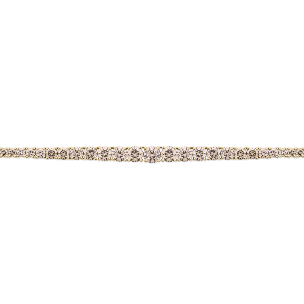 8.36ct Champagne Diamond Graduated Tennis Necklace