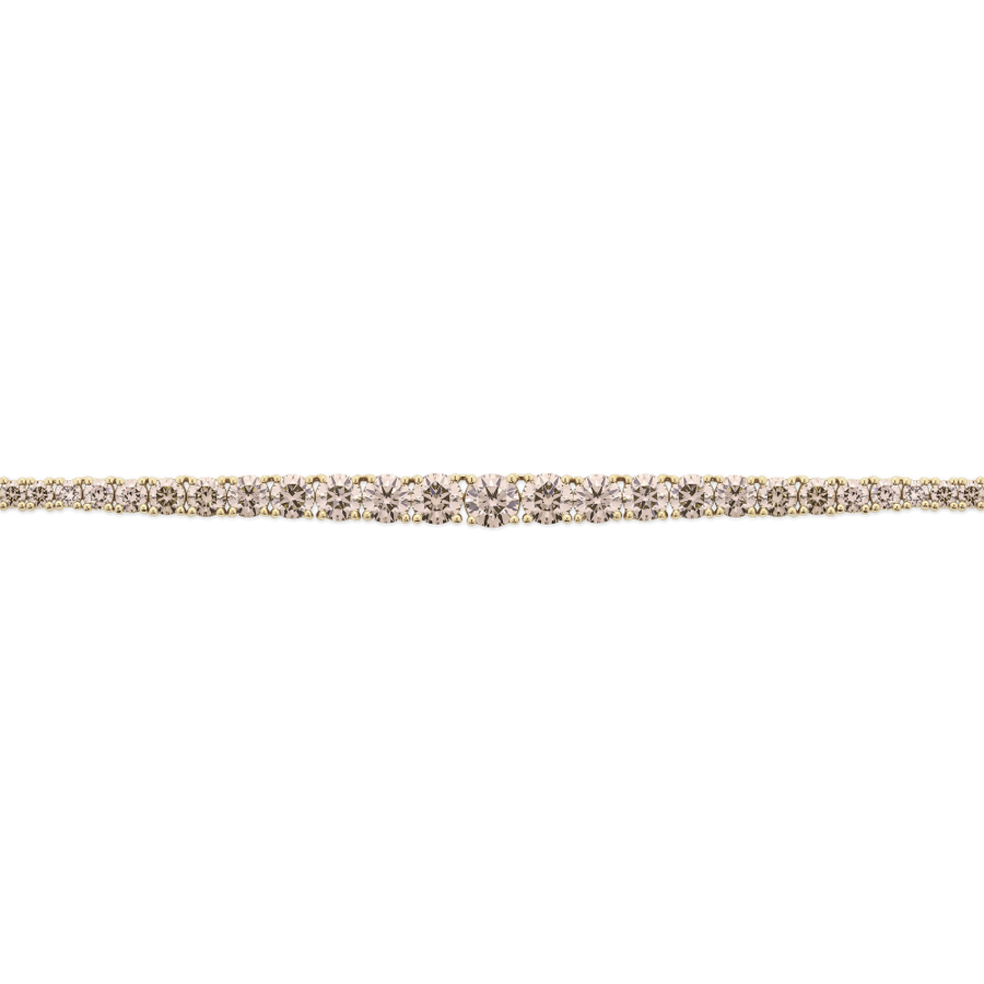 8.36ct Champagne Diamond Graduated Tennis Necklace