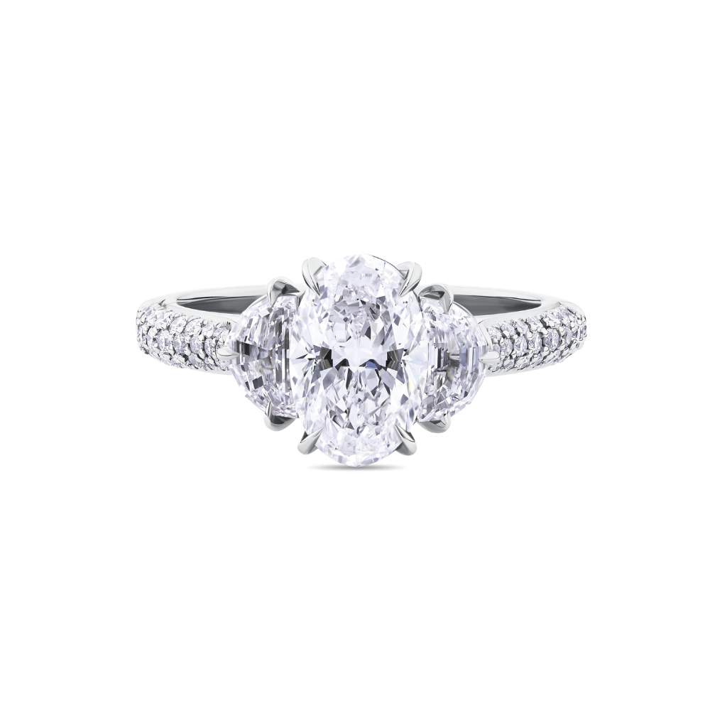Platinum Diamond Trilogy Engagement Ring