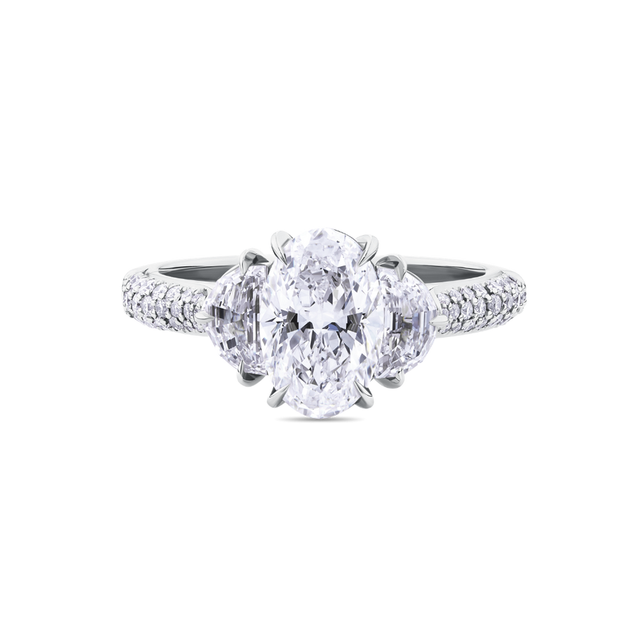 Platinum Diamond Trilogy Engagement Ring