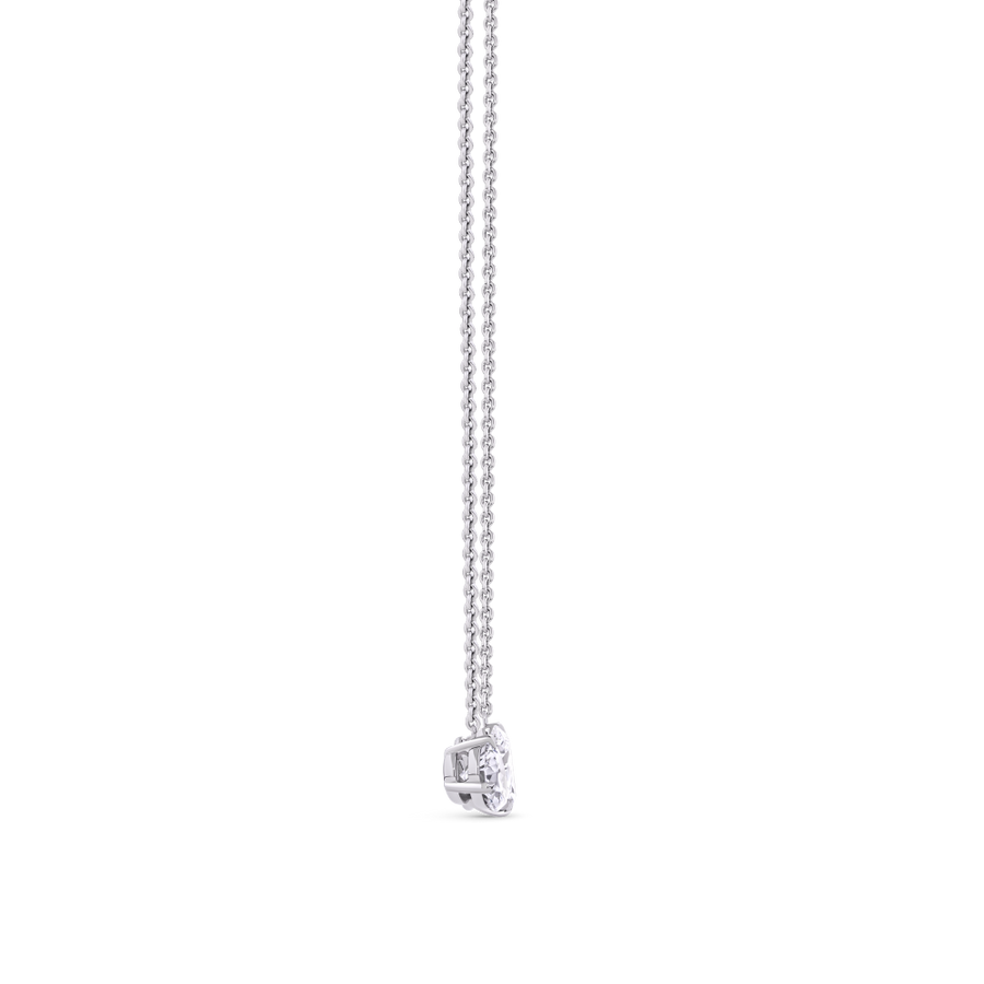 Toi et Moi Diamond Pendant Necklace in 18ct White Gold