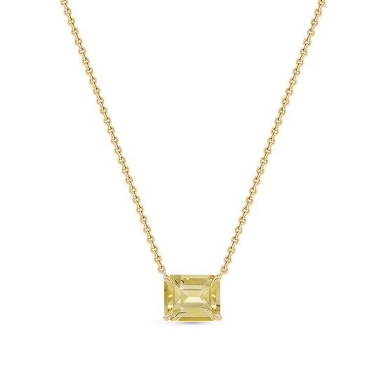 4.78ct Yellow Sapphire Pendant Necklace in 18ct Yellow Gold