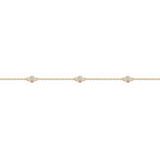 Diamond Station Chain Bracelet in 18ct Gold