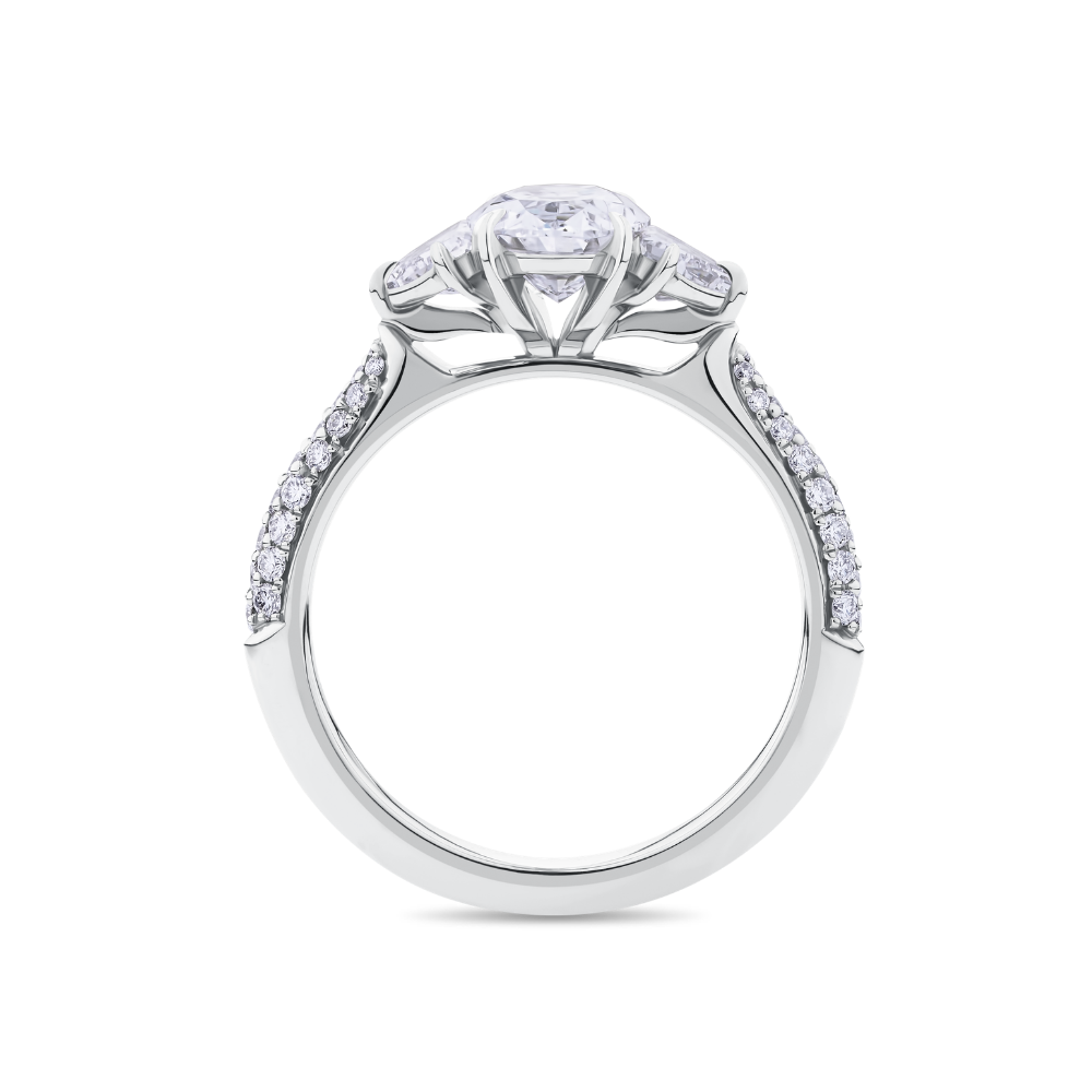 Platinum Diamond Trilogy Engagement Ring