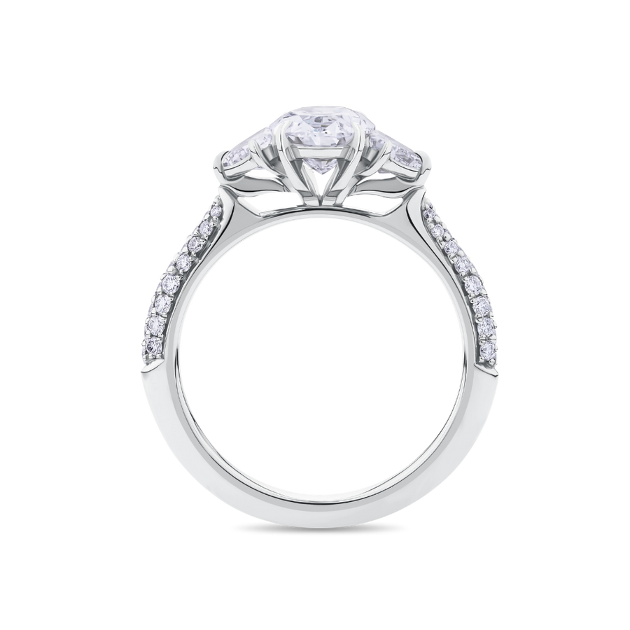 Platinum Diamond Trilogy Engagement Ring