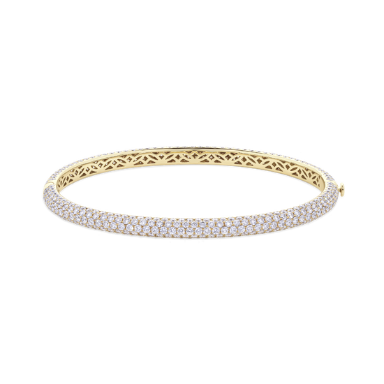 7.77ct Diamond Pavé Bangle in 18ct Yellow Gold