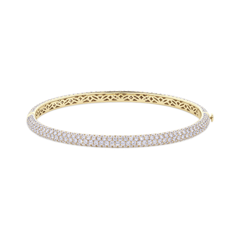 7.77ct Diamond Pavé Bangle in 18ct Yellow Gold