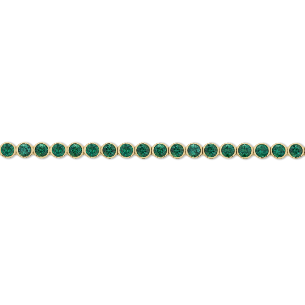 6.28ct Zambian Emerald Tennis Bracelet in 18ct Yellow Gold