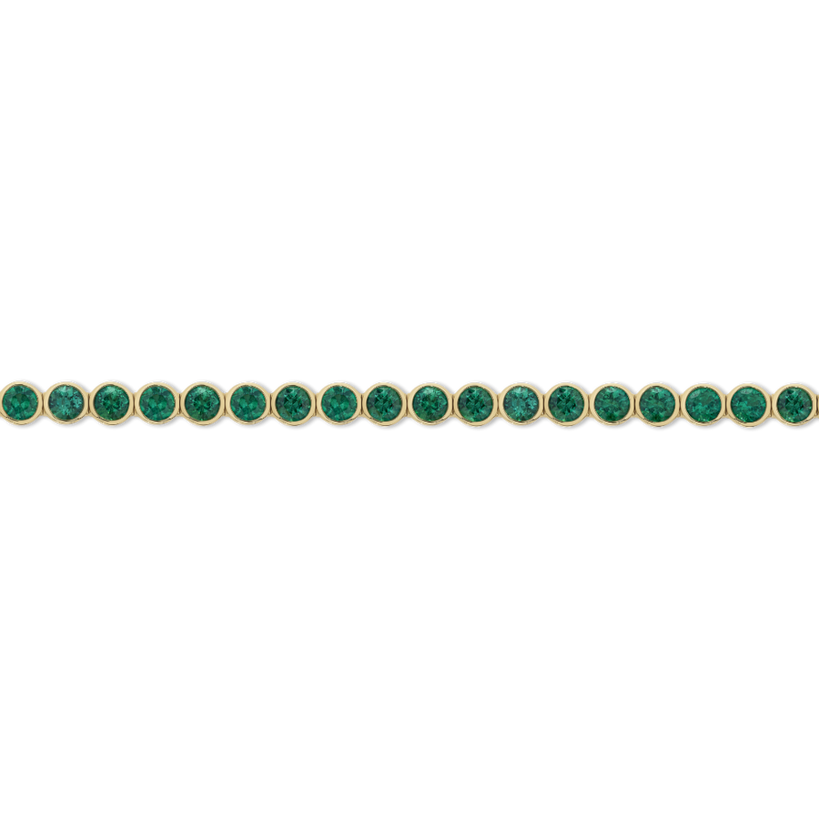 6.28ct Zambian Emerald Tennis Bracelet in 18ct Yellow Gold