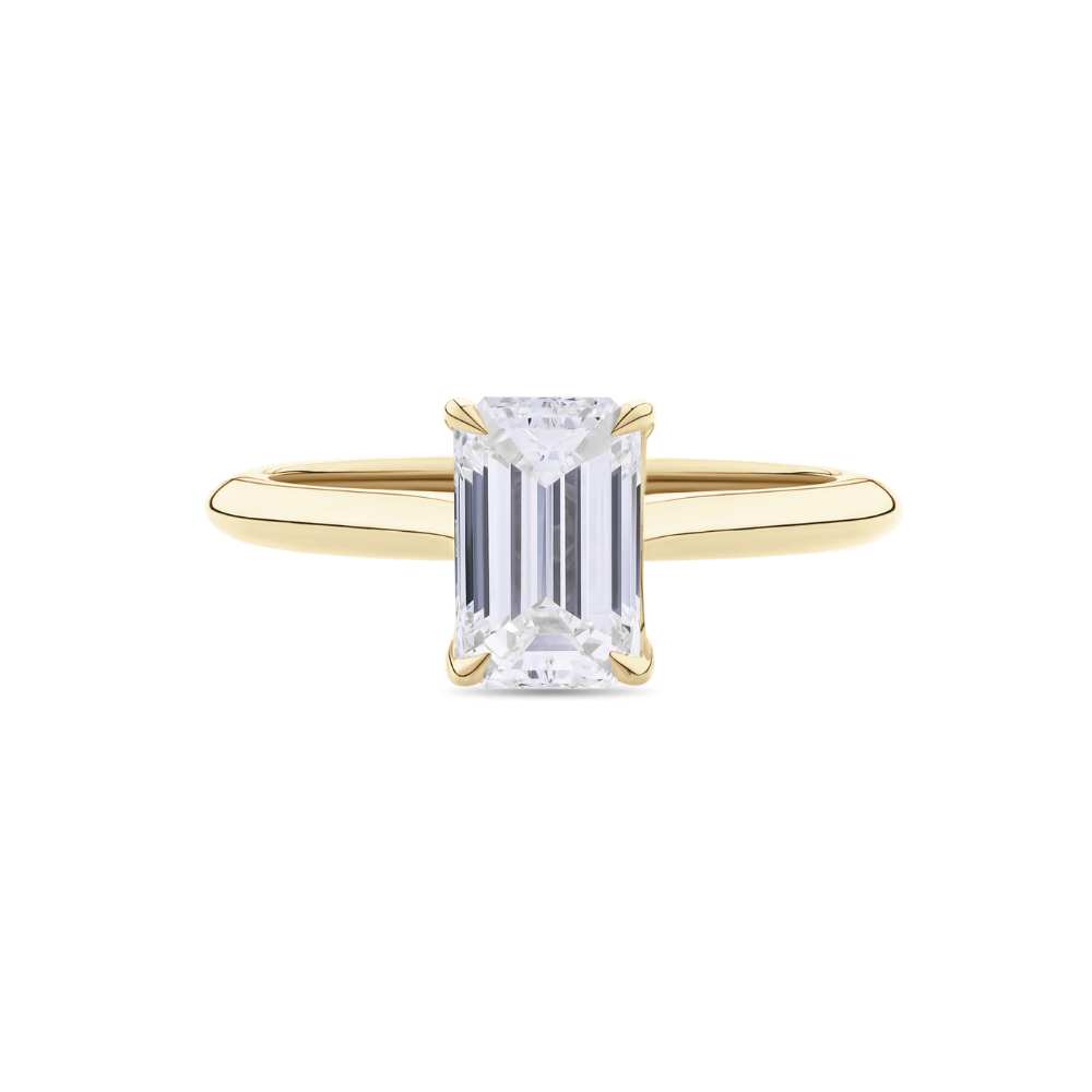 Emerald Cut Solitaire Diamond Engagement Ring