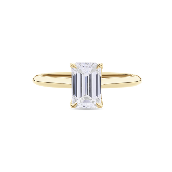 Emerald Cut Solitaire Diamond Engagement Ring