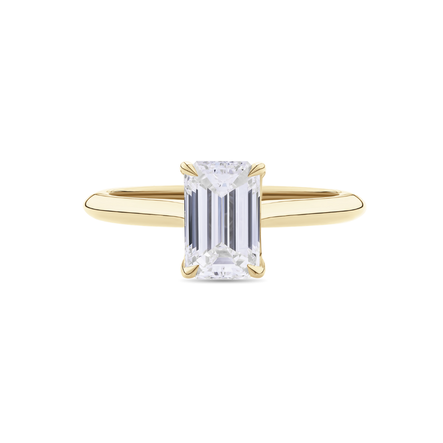 Emerald Cut Solitaire Diamond Engagement Ring