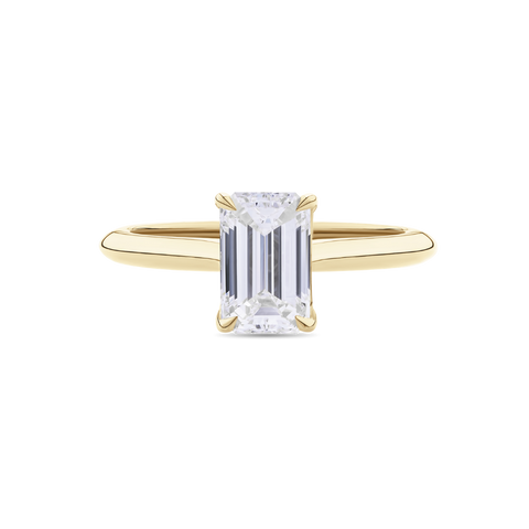 Emerald Cut Solitaire Diamond Engagement Ring