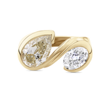 18ct Yellow Gold Two Stone Ring