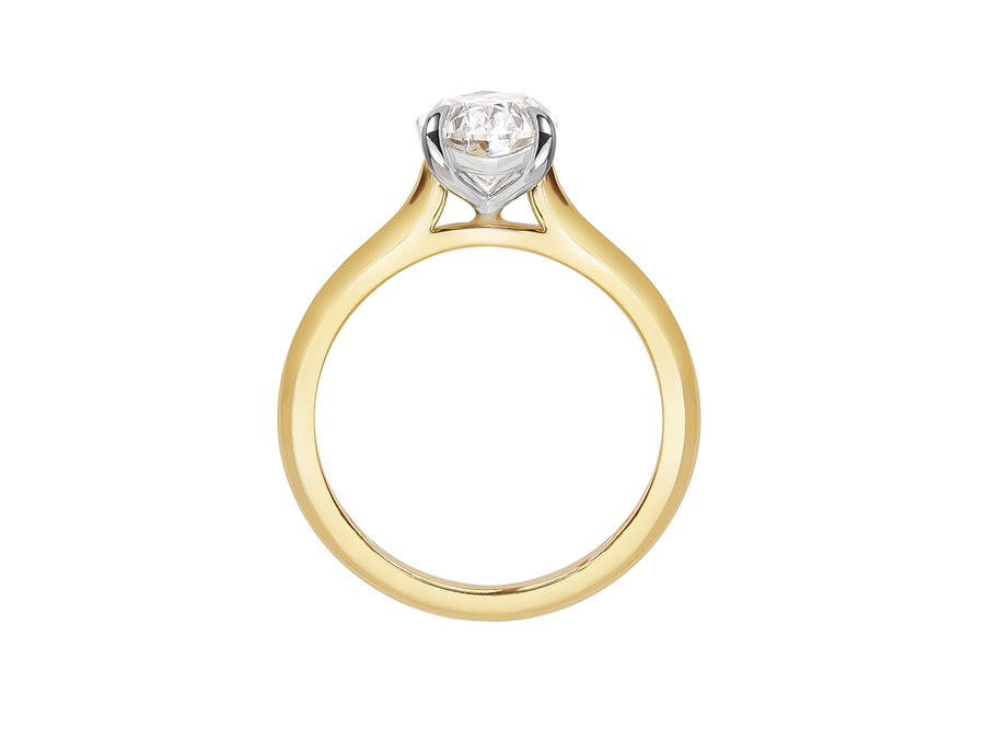 2ct Oval Cut Diamond Engagement Ring in 18ct Gold