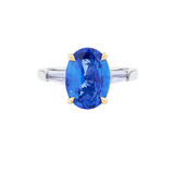 4.6ct Oval Cut Ceylon Sapphire Ring
