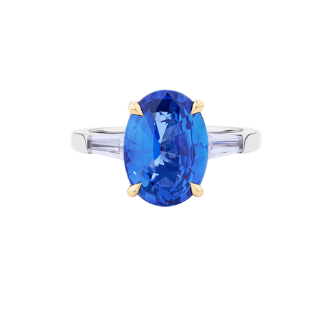 4.6ct Oval Cut Ceylon Sapphire Ring