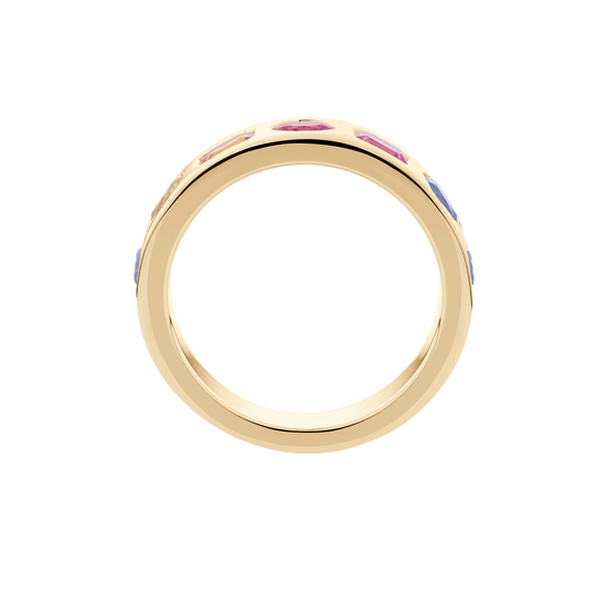 Multi Shape Rainbow Sapphire Ring in 18ct Gold