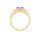 Radiant Cut Pink Sapphire Signet Ring