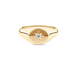 Star Diamond Signet Ring
