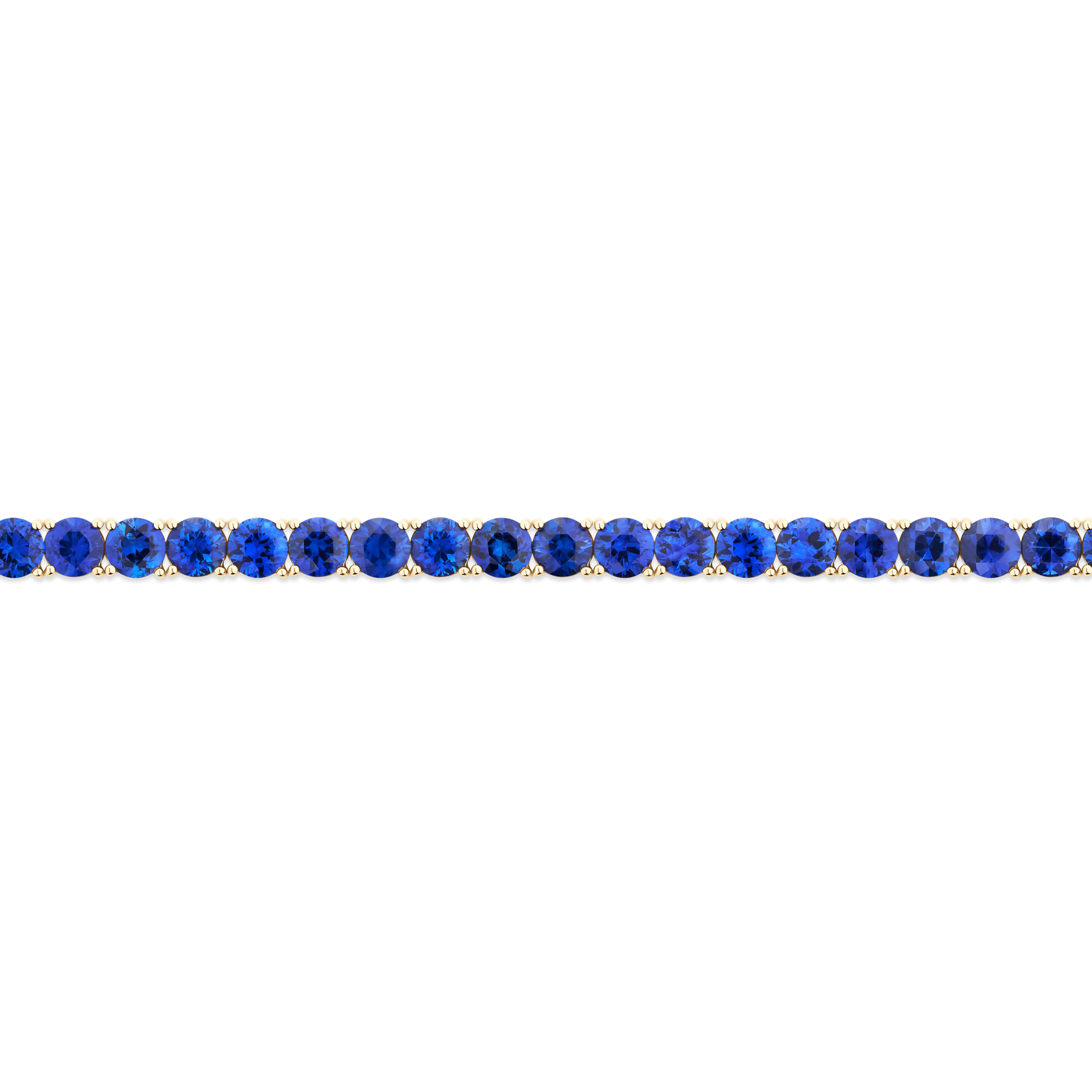 Round Royal Blue Sapphire Tennis Bracelet