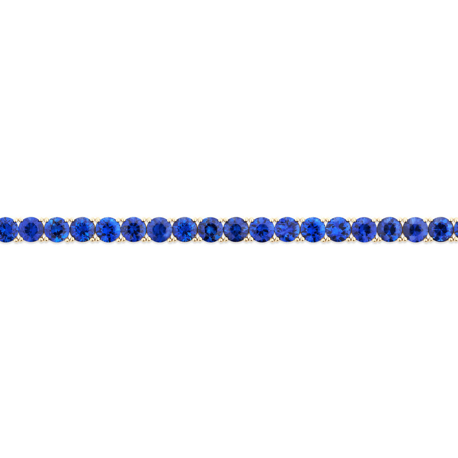Round Royal Blue Sapphire Tennis Bracelet